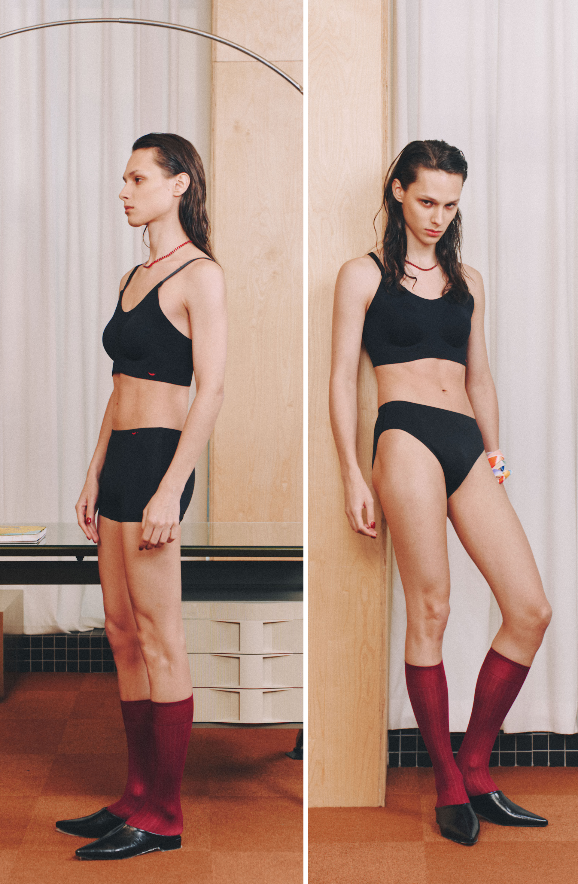1 BRA+2 TUCKING PANTES SET